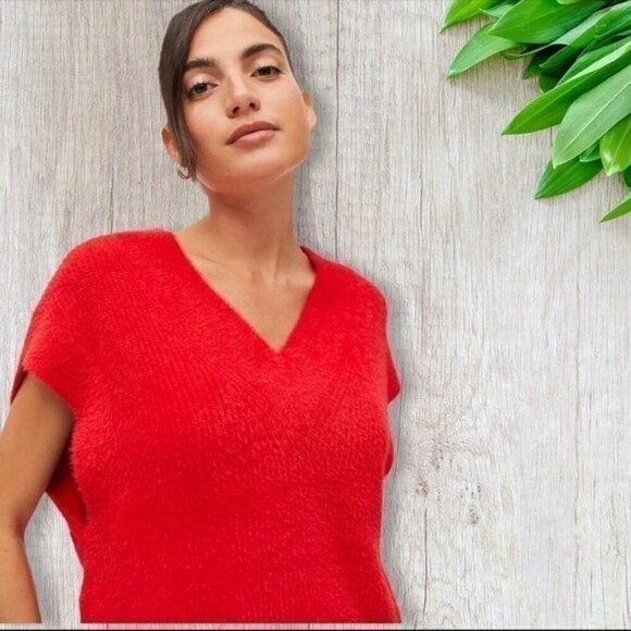 BDG Urban Outfitters Aden Sweater Vest in Red Medium - Picture 8 of 8